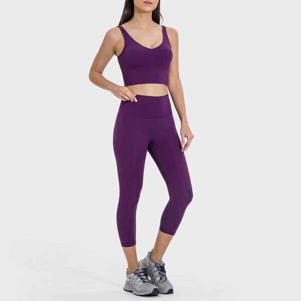 7/8 High Waisted Yoga Leggings Tummy Control Moisture Wicking Mint Green