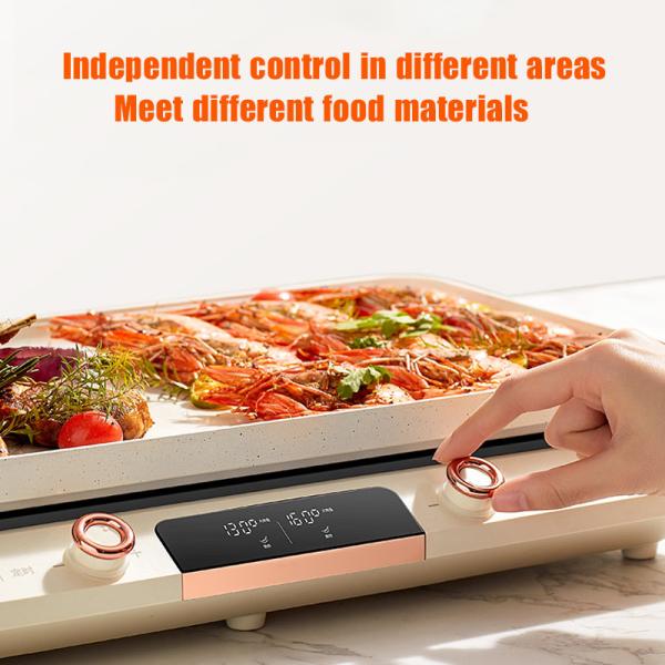 Household 2000W Electric Induction Cooker with Touch Buttons and Ceramic Glass Plate