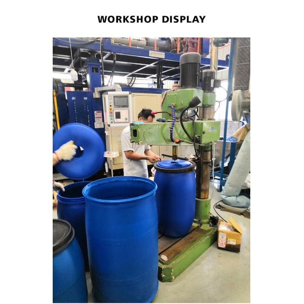 Барабанчик бочонка HDPE 200L голубой пластиковый для химического хранения