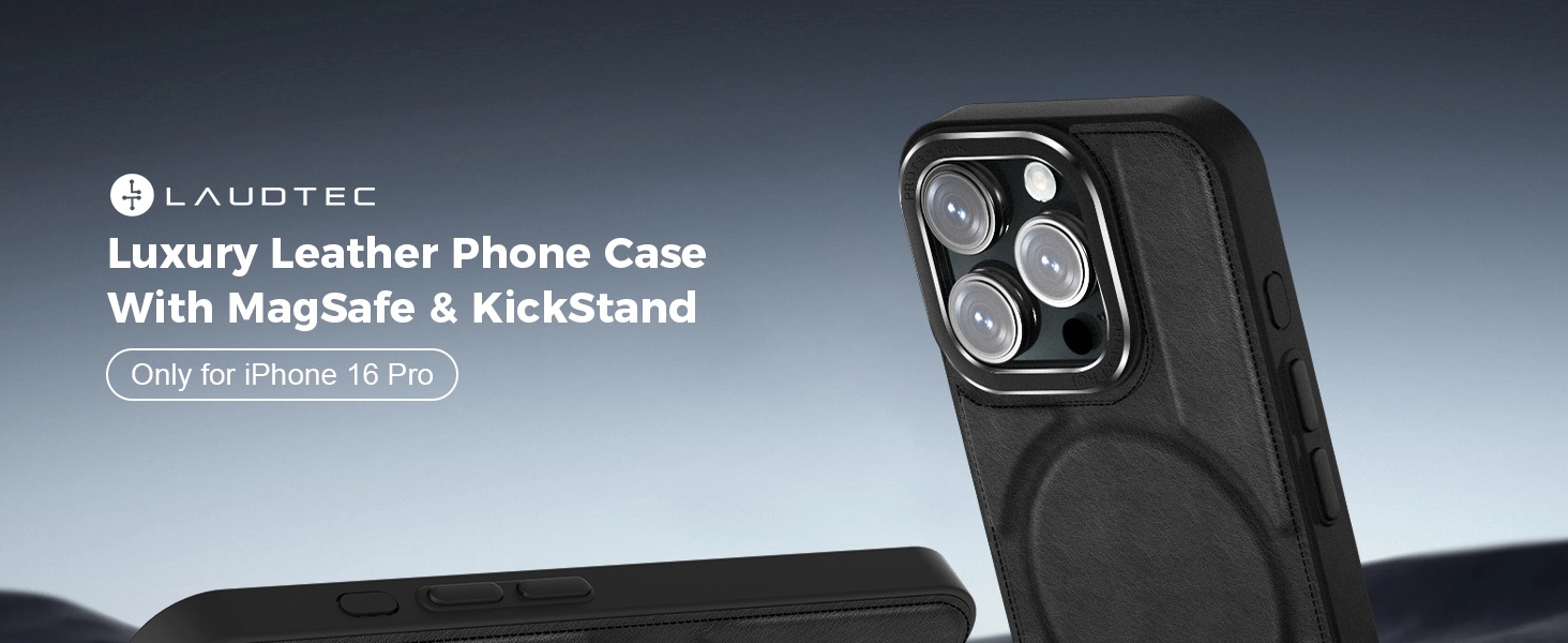 Magnetic Invisible Stand Case for 16 Pro (2024)-Protective Kickstand Cover with Plain Design Mobile Phone Cases