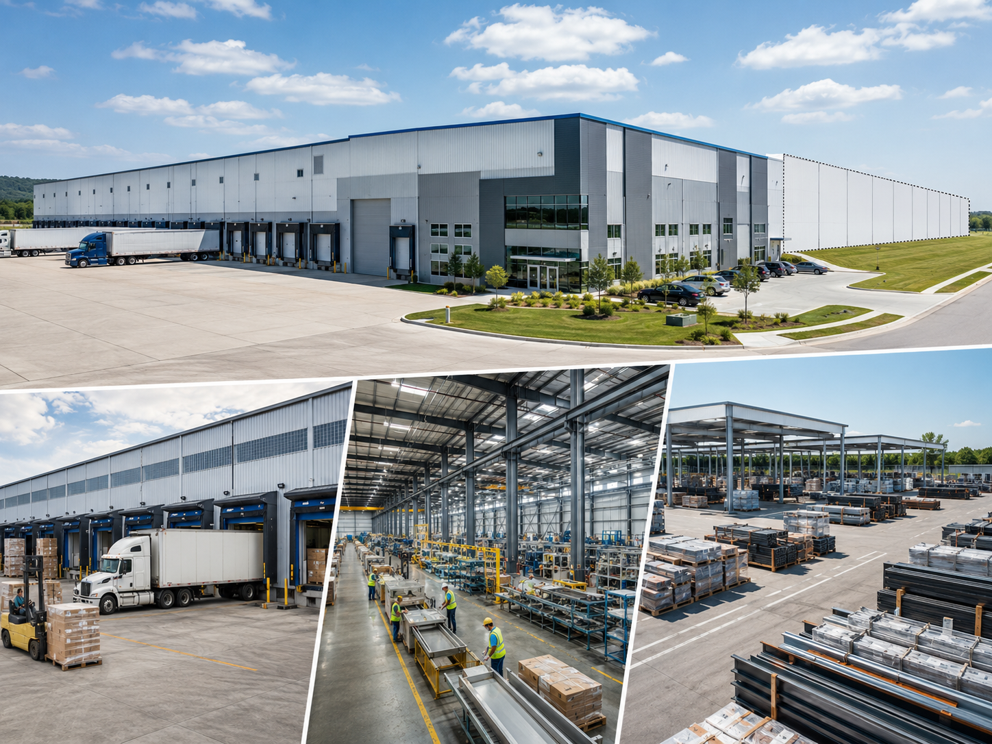 Custom Size Multi Span Industrial Steel Structure Building Expandable Design Future Growth Ready