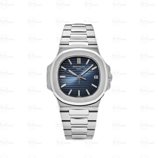 Patek Philippe 5711 Aquanaut Acier Inoxydable Lunette Diamantée Cadran Bleu Bracelet Caoutchouc Montre de Luxe Automatique