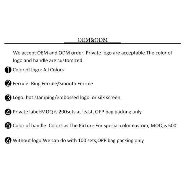 Goat Hair 7pcs Black Cosmetic Makeup Brush Set Environmental Friendly