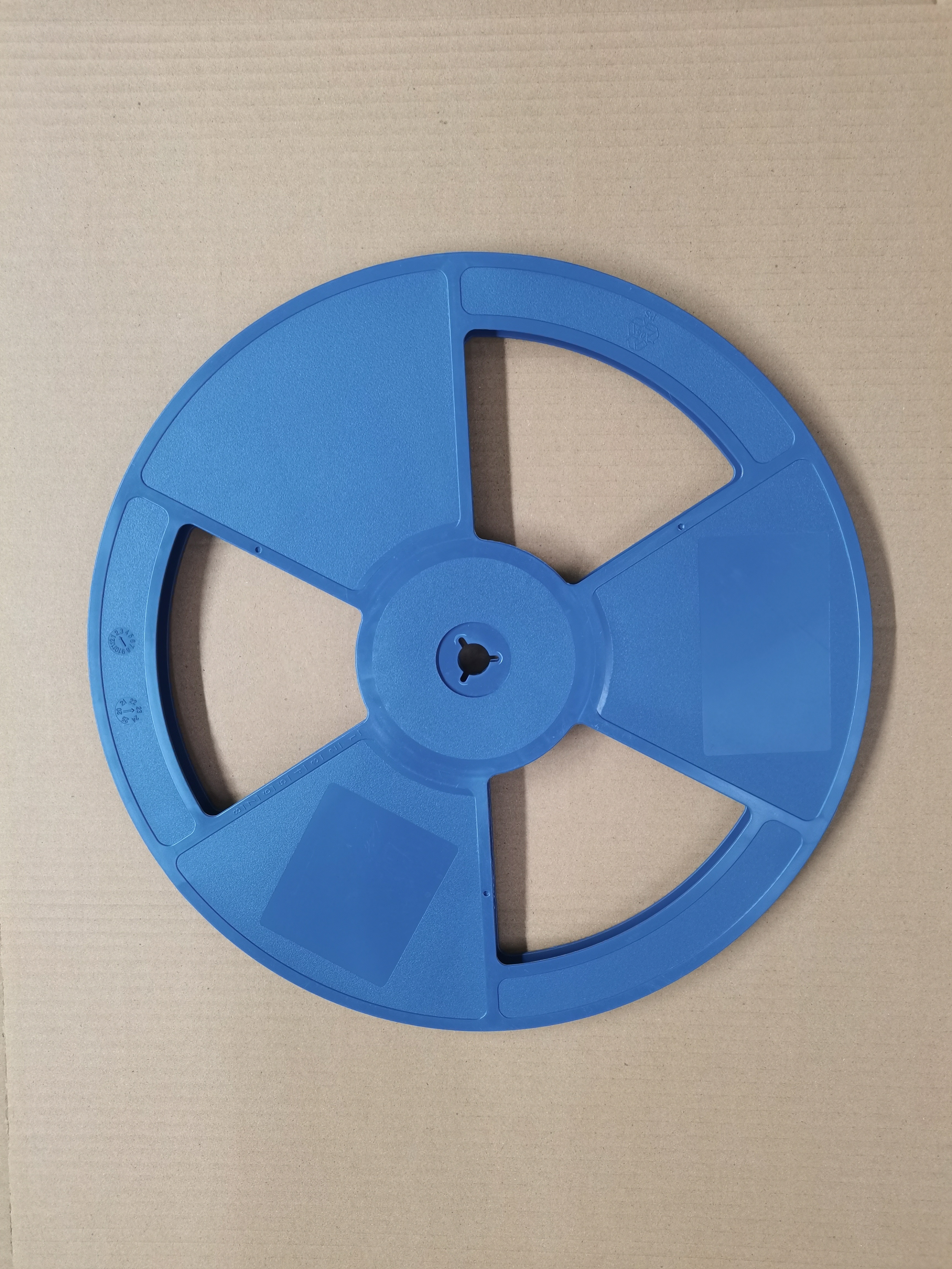 Blue 13-Inch Plastic Reel for SMD Component Storage and Carrier Tape Transport