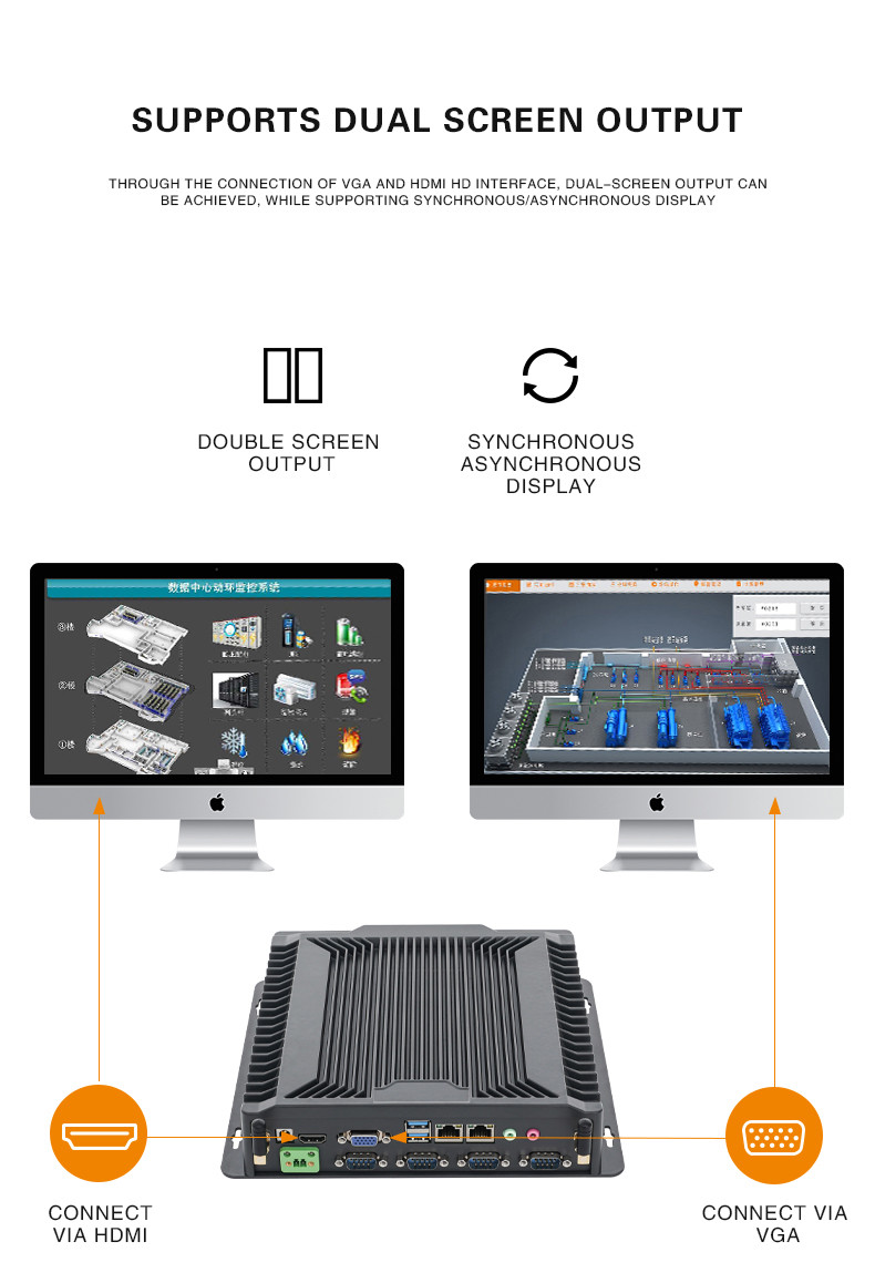 Хозяин компьютерной системы андроида молчаливого Fanless промышленного ПК Multi серийный