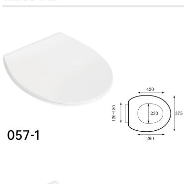 European Hot Sale Urea Resin Ultra thin square Shape Soft Close Toilet Seat Cover Lid