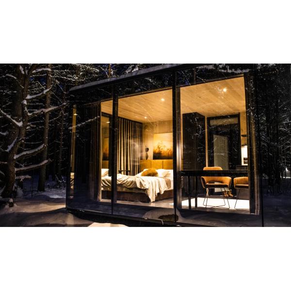 Double Tempered Double Glazed Lowe Glass Steel Frame Glass House Sunrooms For Outdoor