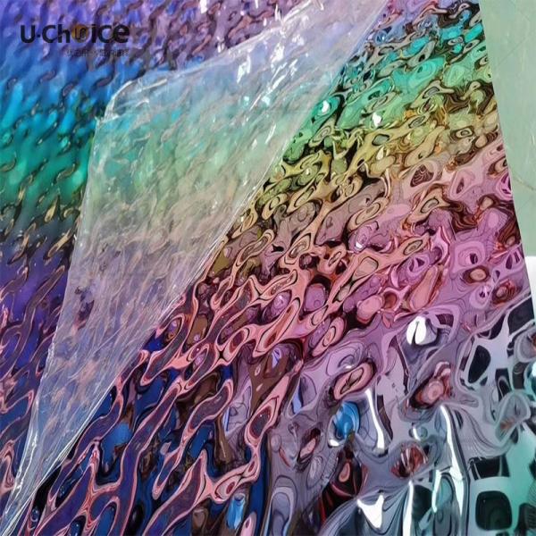 Лист водяной волны / водяной волны Узора нержавеющей стали 0,3 - 3,0 мм Серебро Золото Шампанское Розовое Золото Бронзовое