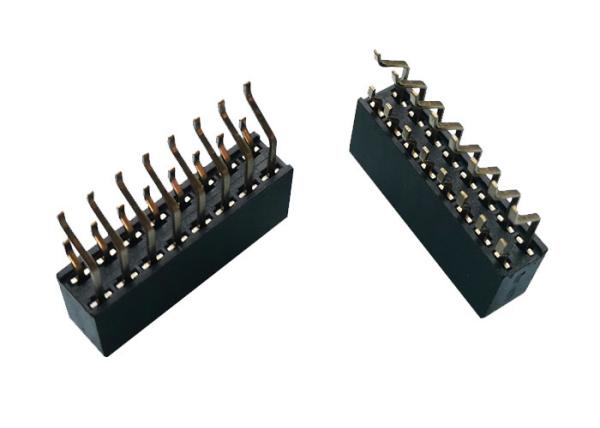 Double Row Female Header Connector 2.54mm SMT Type 16 Pin With Horizontal