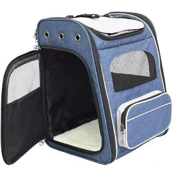 Mochila de transporte para mascotas para gatos Bolsa portátil de transporte para mascotas