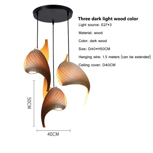 Veneer pendant light Nordic wooden hanging lamp replica design lamp(WH-AP-545)