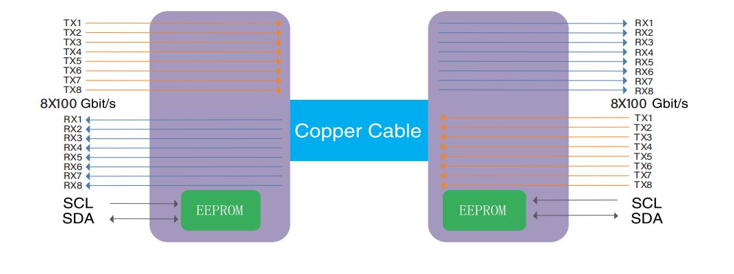 800G OSFP/QSFP DD AOC Cable，850nm, OM3/OM4, 1-50m, Hot-Pluggable, Low Power, Data Center Interconnect