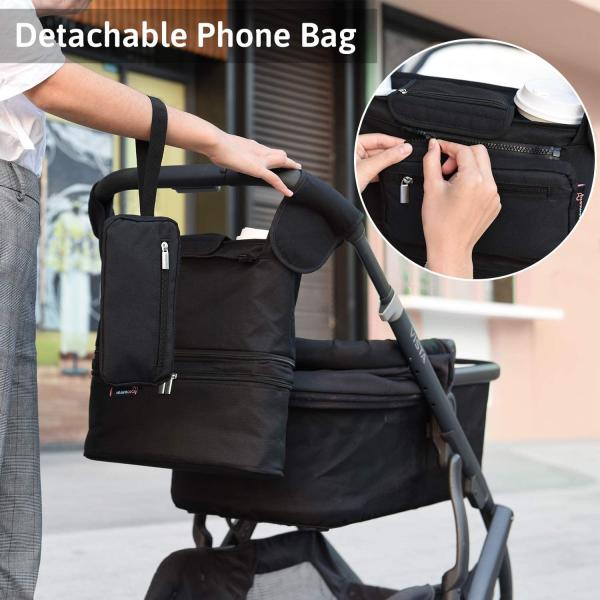 Double Layers Baby Stroller Organizer Bag 0.6kg