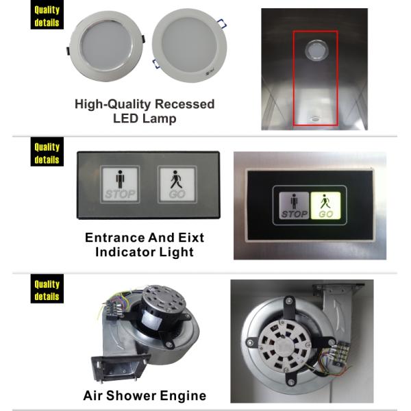 Customized Voltage Stainless Steel Automatic Rolling Door Modular Cargo Air Shower