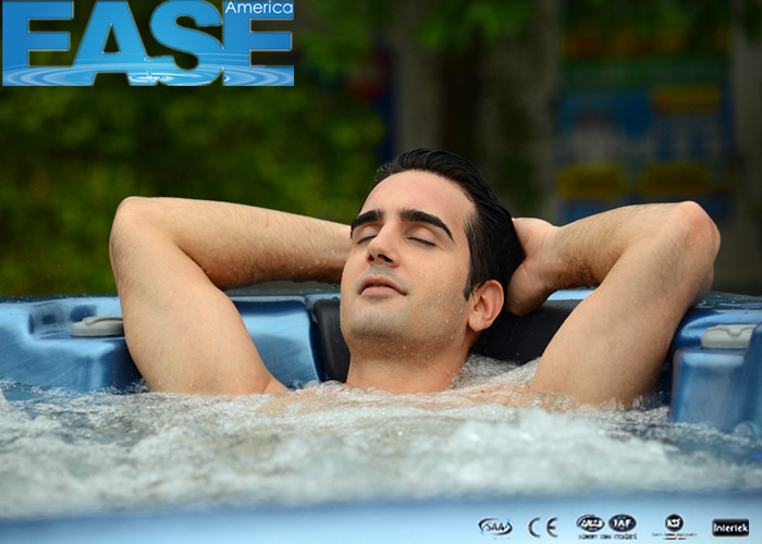 Acrylic whirlpool massage outdoor swim spa hot tub with 1*0.5HP, programmable filtration