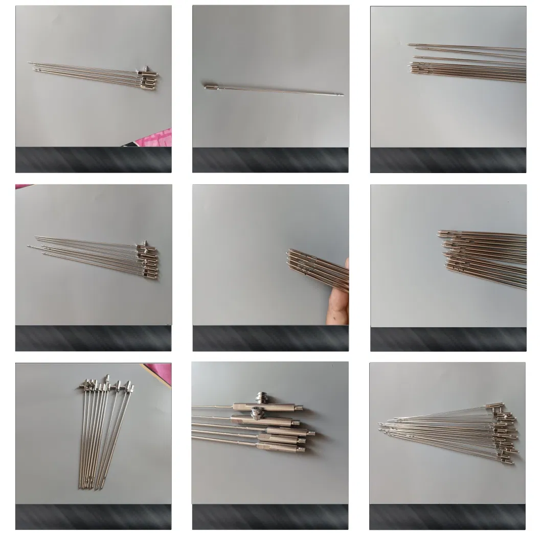 Round Tip Liposuction Stainless Steel Needle Grooved Drilled Electroplated Electropolished