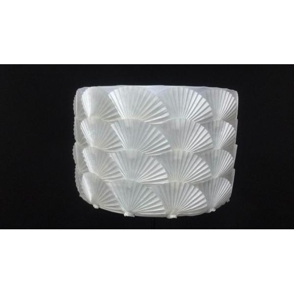 E27 White Bedside Lamp Shades D300*200mm Cotton Felt Shell