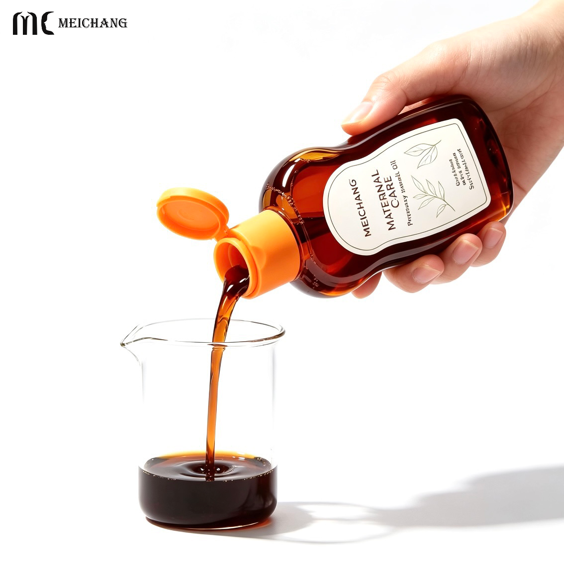 200ml Biodegradable Baby Care Oil Bottle with Flip Top Cap(MC-442)