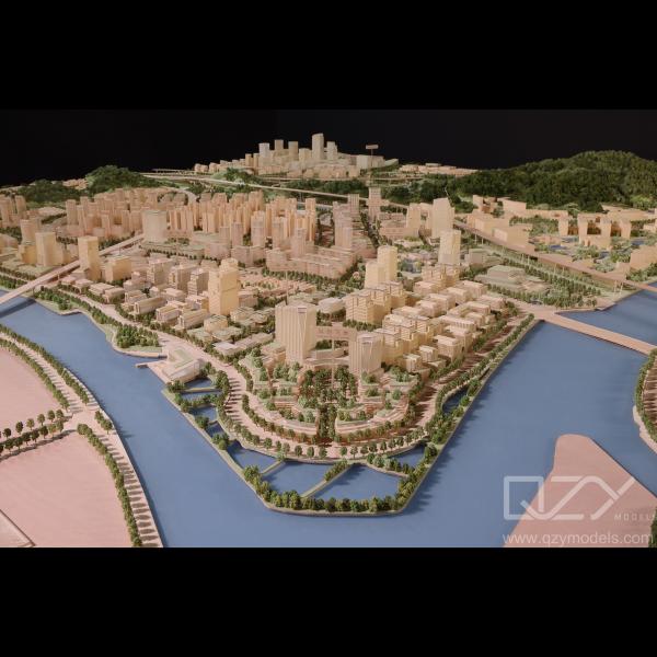 Aecom-1/1500 Dongguan Weiyuan Island Urban Design Model Архитектурная модель