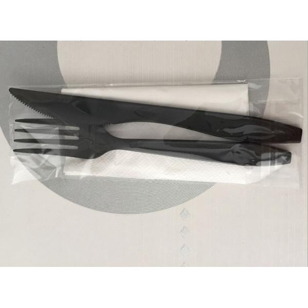 Plastic Cutlery Set with Free Design Disposable Utensils Fork Knife Spoon and Napkin