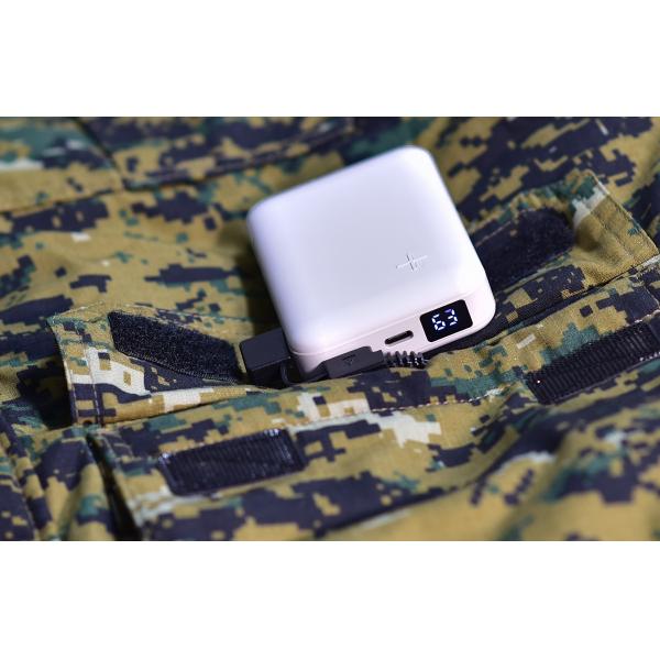 Embossed Printing and Knitted Design Men's Outdoor USB Jacket for Winter Activities
