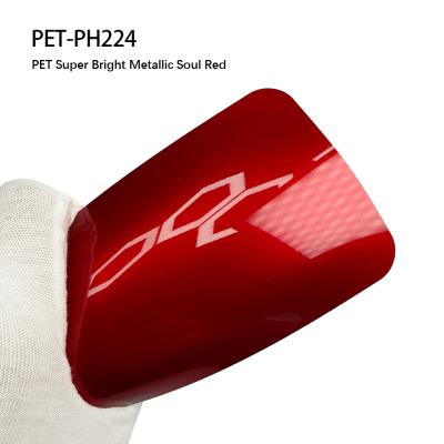 PET-PH224 PET Super lumineux âme métallique rouge PET film d'emballage automobile 1.52*18M