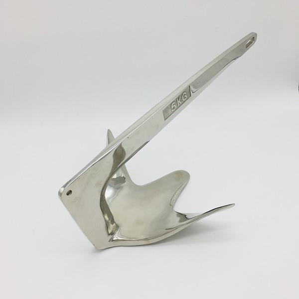 Stainless Steel 304 Rocna 15kg Anchor Silver Polish Boat Bruce
