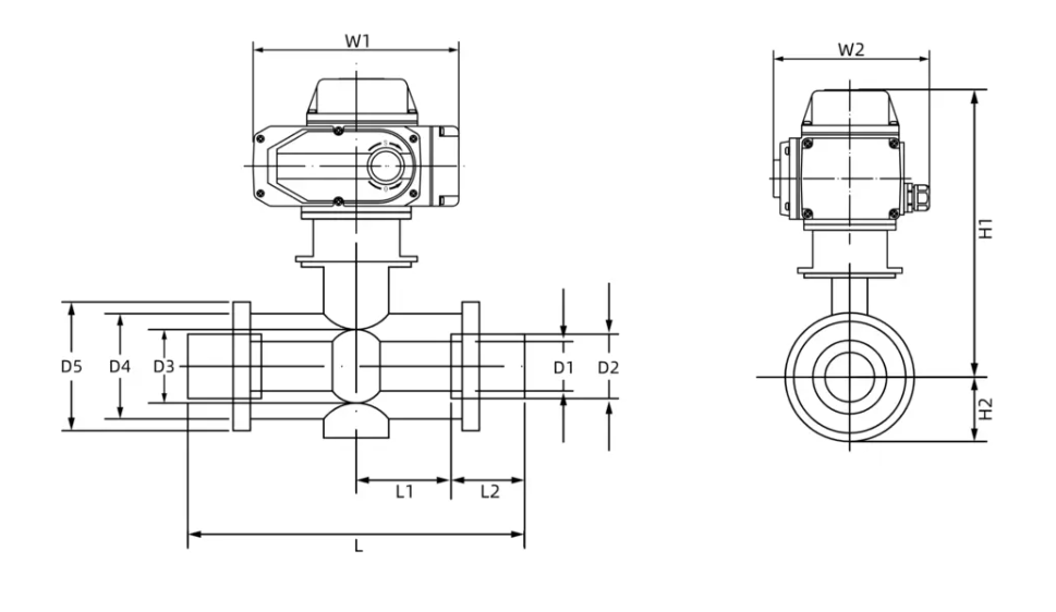 Plastic Flange Ball Valve UPVC CPVC PVC with IP67 Motorized Actuator 4-20mA 0-10V for corrosive chemical liquor and lightweight pipeline