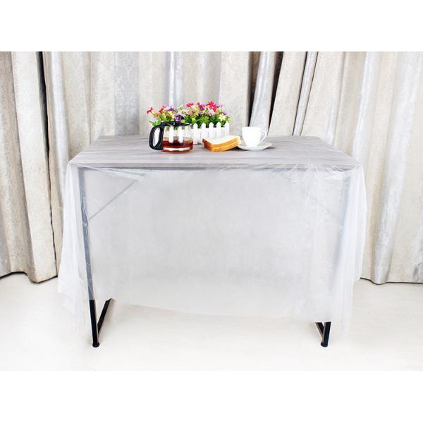 Disposable PE Plastic Dining Table Cloth Rectangular Tablecloth Package Gross 0.500kg