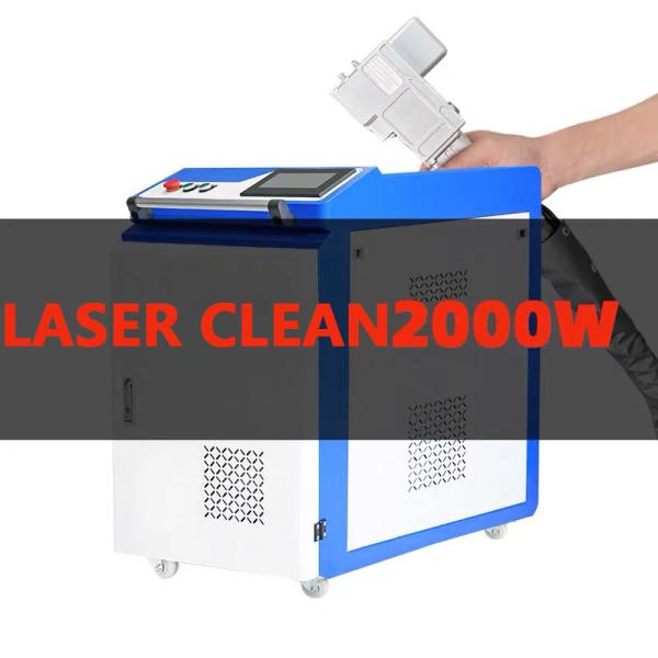 MAX Laser Gun Head power 3000 Watt Metal Paint Rust Removal Laser Cleaning Machine for Industrial Surface Cleaning
