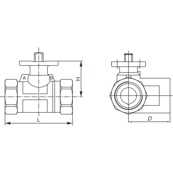 10x10 стержень 1.6MPa моторизовал клапаны обслуживания рефрижерации серии шарикового клапана DDF