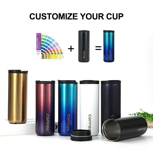 Business Gifts 550ml Stainless Steel Vacuum Insulation Travel Mug with Leak-proof Lid