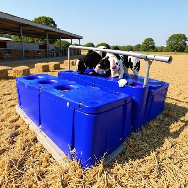PE Insulated Heated Livestock Water Trough-3 holes