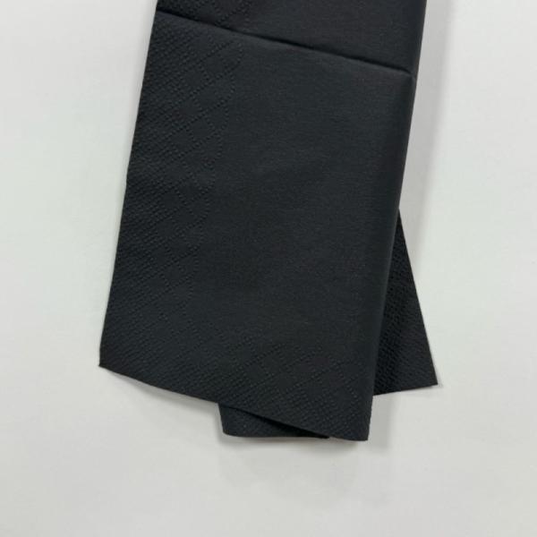 25*25 3Ply Printed Serviette Food Safe Printing Black Paper Napkin