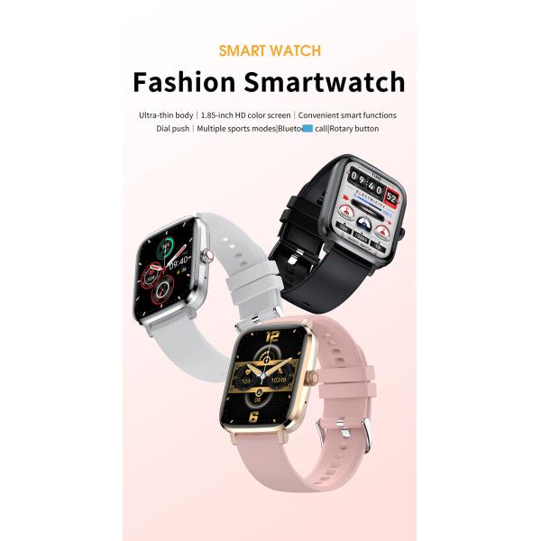 HD Large Touch Screen Blood Pressure And Blood Oxygen Monitoring And WhatsApp Push Notifications  Smart Watch