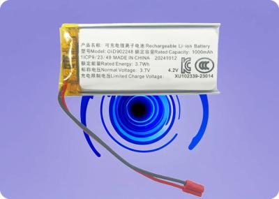 OiD902248-1080 3.7V 1080mAh 2C Descarga 500 ciclos Batería de polímero de litio