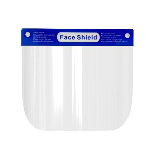 Latex Free Clear Plastic Face Shield Elastic Band Wearing Environmentale Friendly