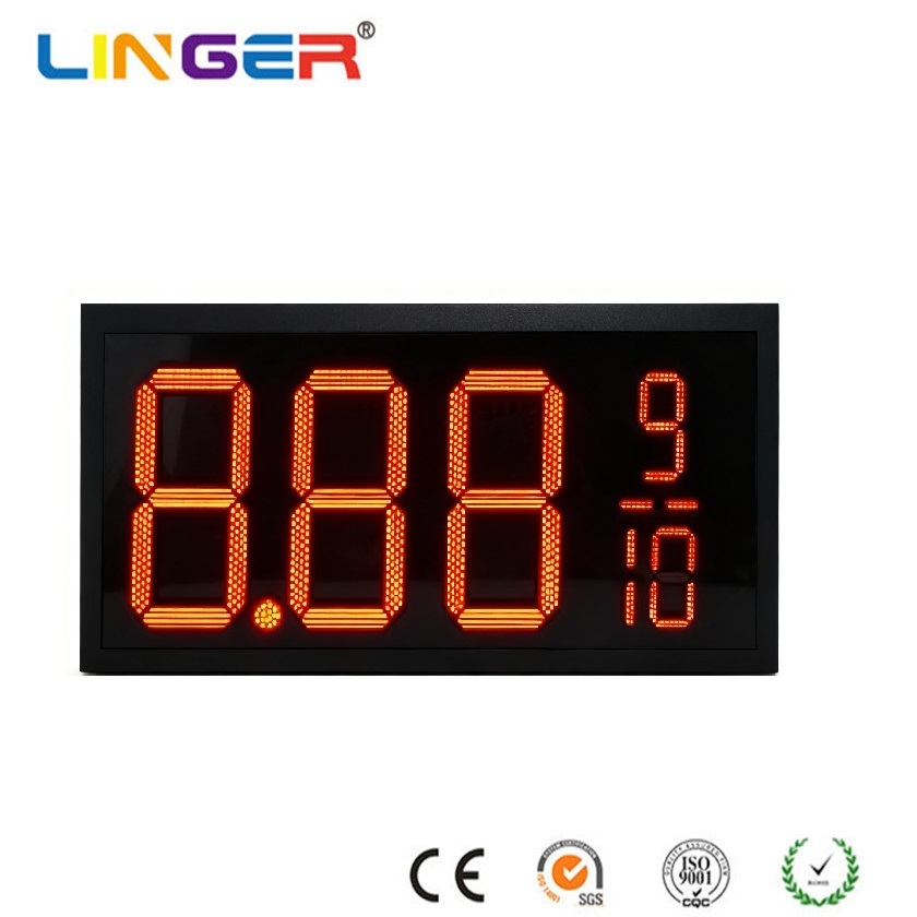 8.88 9/10 LED Fuel Price Signs Waterproof Fuel Price Sign Red 6.7 X 11.8 Digit Size