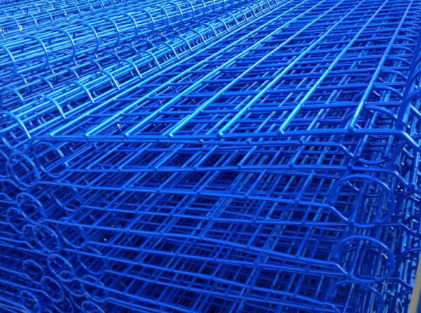 galvanized ornamental double loop wire fence powder coated Blue To Russia