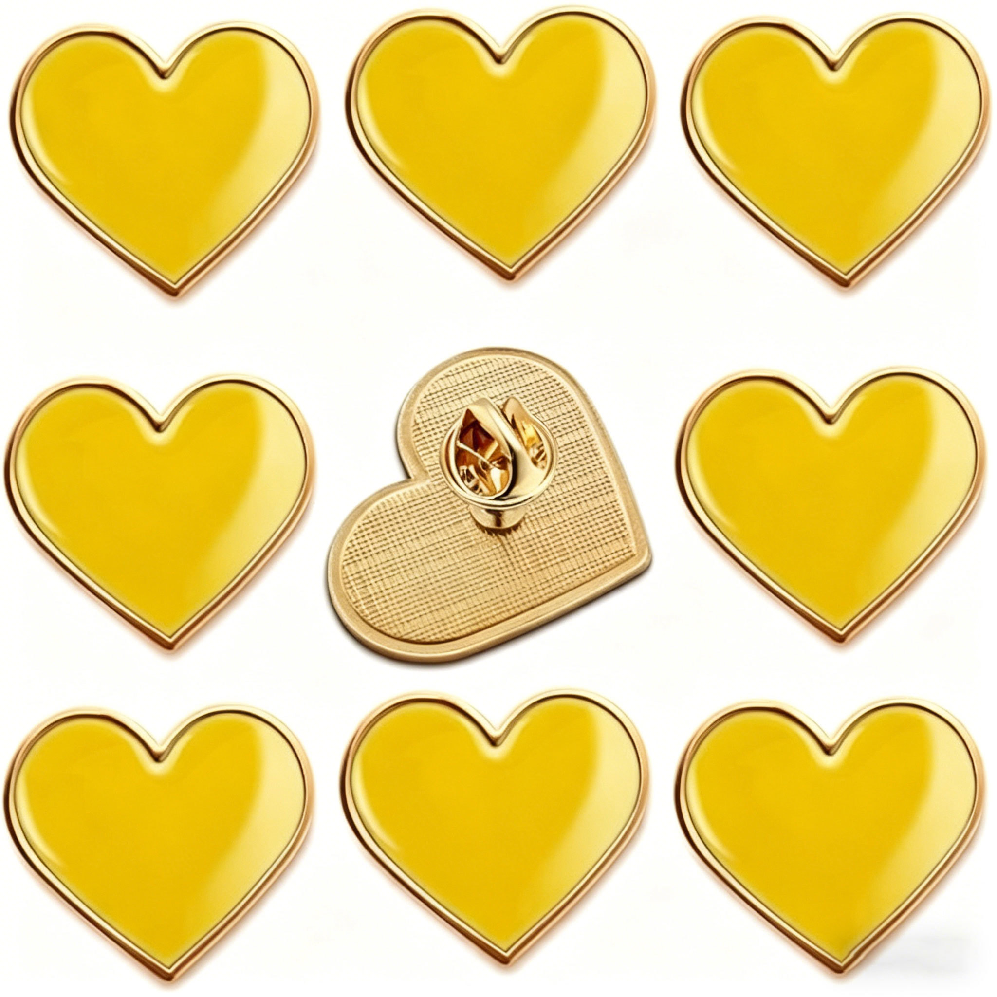 Custom enamel lapel pins wholesale with gold plating and cute design are metal emblems from a badge maker.