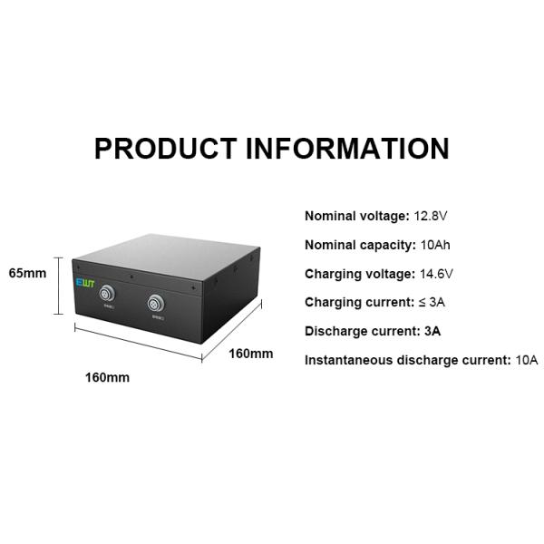 Puissance batterie au lithium fer phosphate 12.8V 10Ah batterie LiFePO4