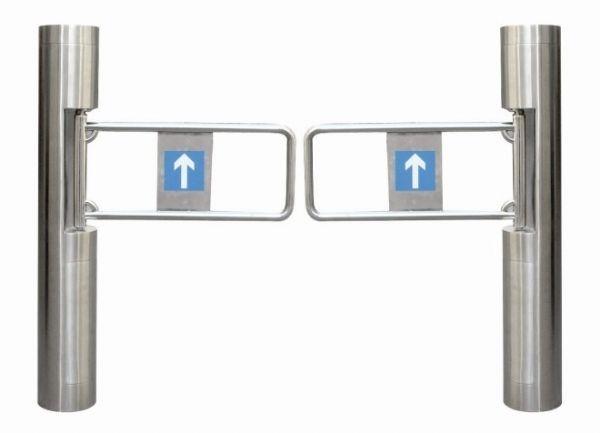 Metro Station Entrance / Exit Control Pedestrian Swing Barrier With Control Board