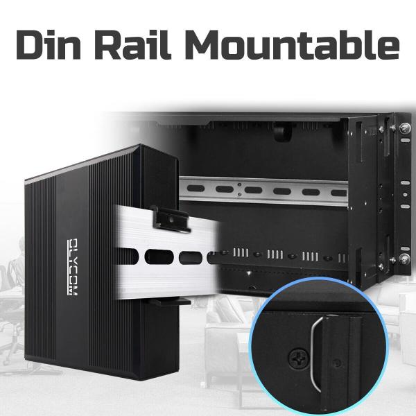 Comutador de PoE de 5 portas gigabit E-Mark 10/100/1000mbps 30W/60W/90W Industrial PoE Extender