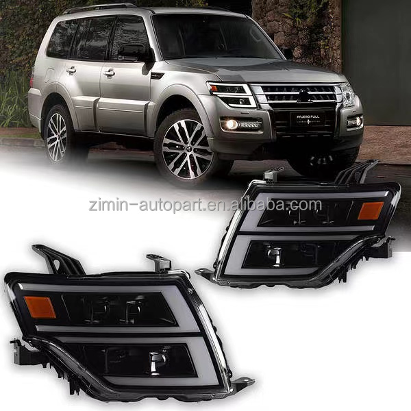 Lámpara de cabeza de dirección de flujo LED modificada de plástico para Pajero V97