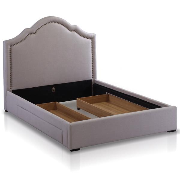 Hotel Soft Luxury Double Ottoman Bed Anti Scratch Wear Resistant