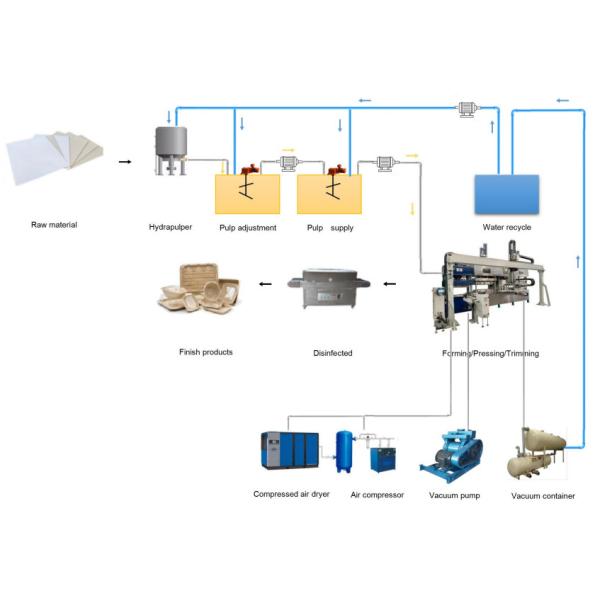 Biodegradable Pulp Molded Meat Tray Machine