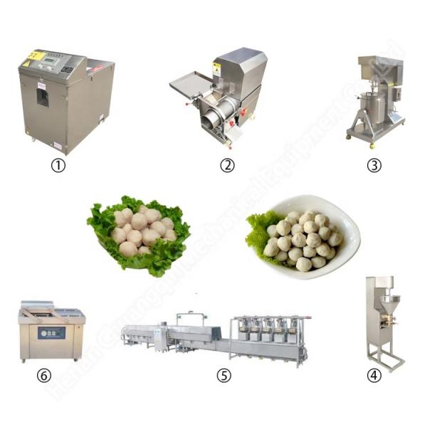 Linha de Produção Automática de Almôndegas Recheadas de Alto Nível de Segurança Formadora de Bolas de Peixe