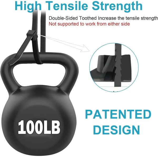 12 Inch Hot Sale High Quality Nylon Zip Ties Exclusive High Tensile 100 Lbs Double Sided Toothed Cable Ties