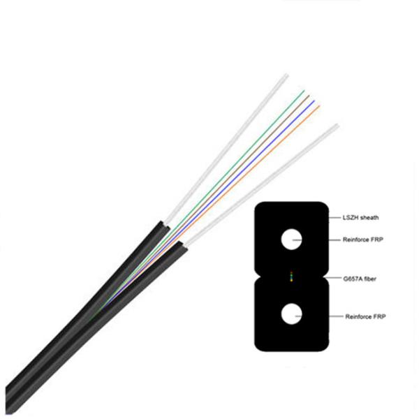 4 Core G657A LSZH Butterfly FTTH Indoor Fiber Optic Ethernet Cable Flame Retardant Materials
