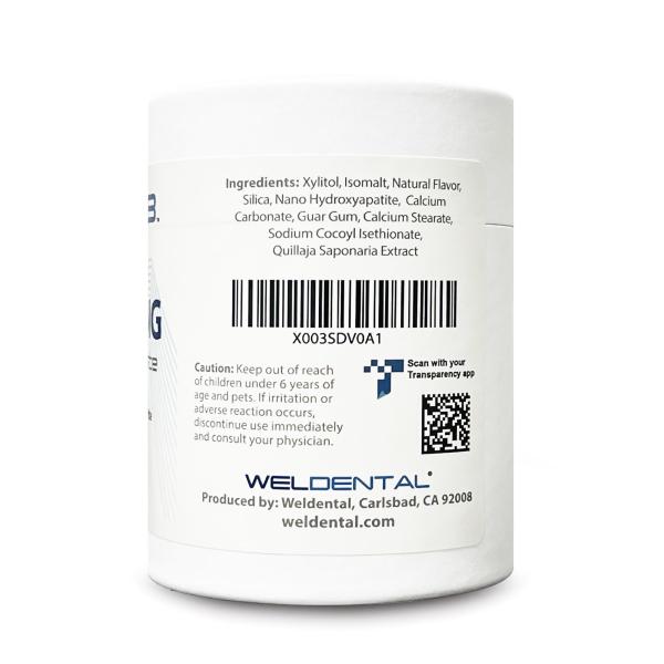 180 Count Whitening Toothpaste Tablets With Nano Hydroxyapatite Enamel Strengthening